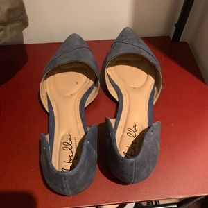 Abella D’Orsay Flats Blue Suede Women’s Size 10